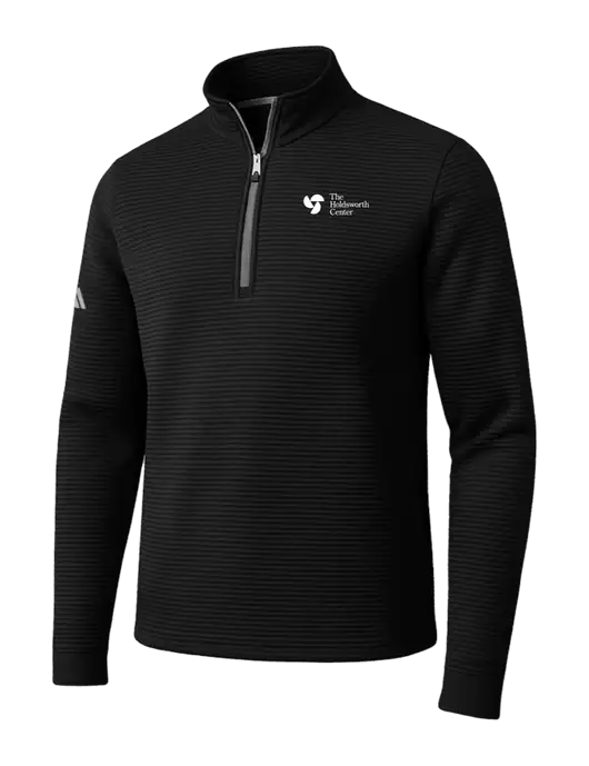 Adidas Black Spacer Quarter-Zip Pullover w/Holdsworth Center Logo