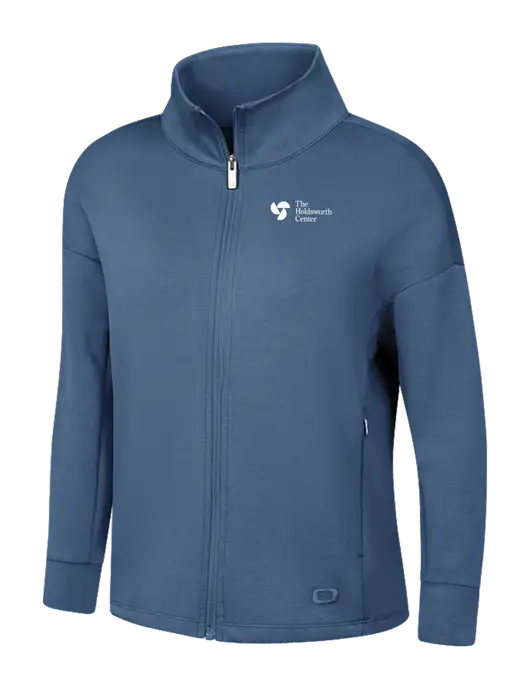 OGIO Womens Light Slate Blue Transcend Full-Zip w/Holdsworth Center Logo