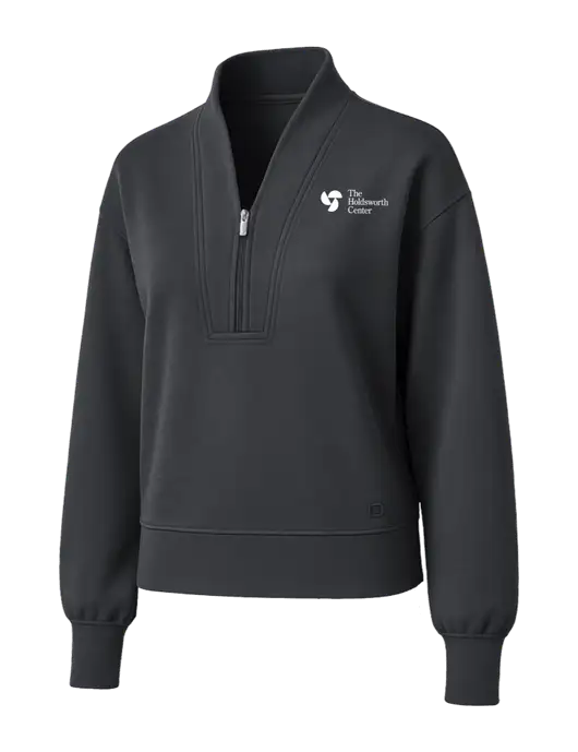 OGIO Womens Dark Grey Transcend 1/4-Zip w/Holdsworth Center Logo