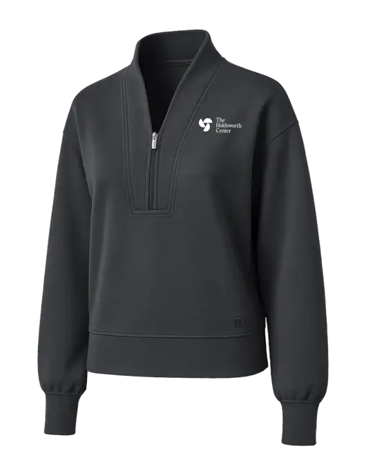 OGIO Womens Dark Grey Transcend 1/4-Zip w/Holdsworth Center Logo
