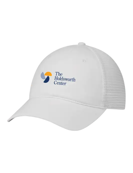 Richardson 111 Garment Washed Trucker Cap White w/White Mesh w/Holdsworth Center Logo