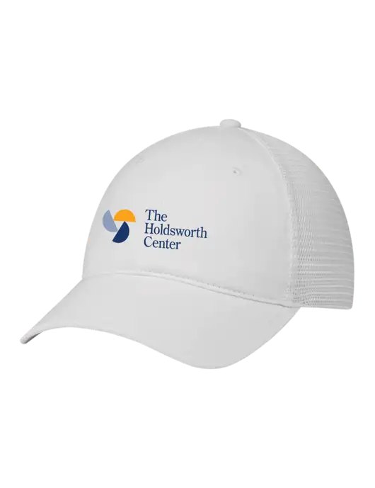 Richardson 111 Garment Washed Trucker Cap White w/White Mesh w/Holdsworth Center Logo