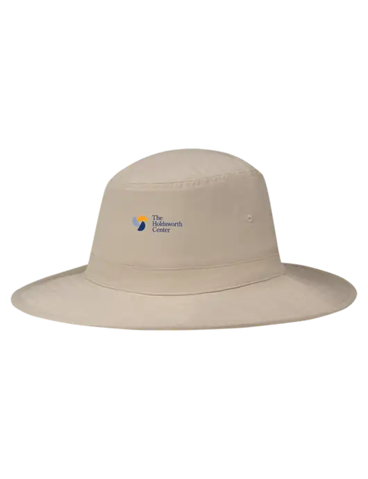 Tan Booney Sun Hat w/Holdsworth Center Logo