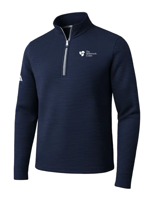 Adidas Navy Spacer Quarter-Zip Pullover w/Holdsworth Center Logo