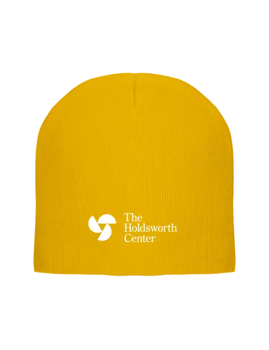 Solid Yellow Gold Element Knit Beanie w/Holdsworth Center Logo