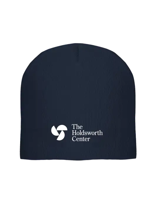 Solid Navy Element Knit Beanie w/Holdsworth Center Logo