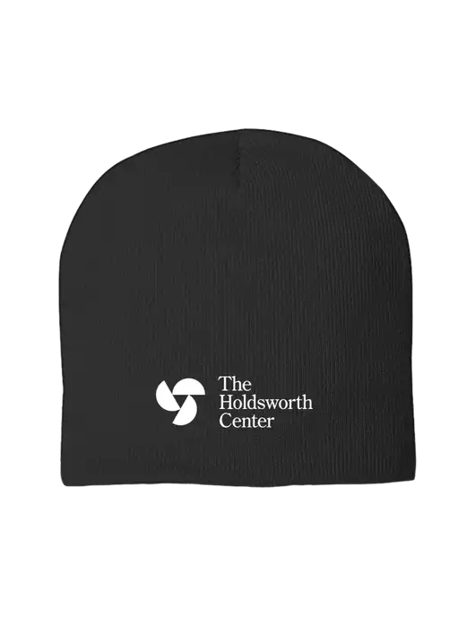 Solid Black Element Knit Beanie w/Holdsworth Center Logo