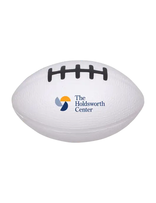 White Stress Reliever Football w/Holdsworth Center Logo