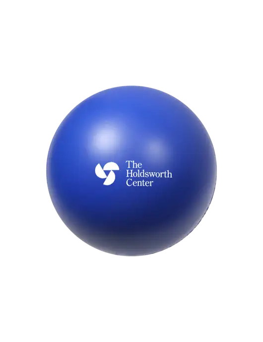 Dark Royal Blue Stress Reliever Ball w/Holdsworth Center Logo