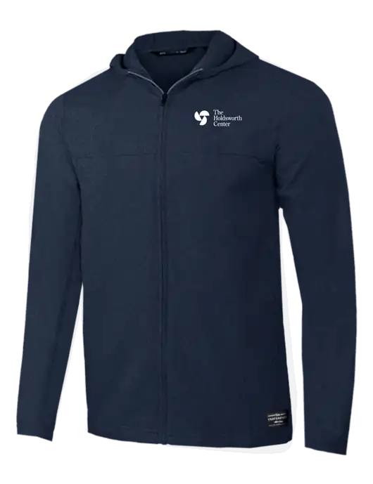 TravisMathew Dark Heather Navy Balboa Hooded Full-Zip Jacket w/Holdsworth Center Logo