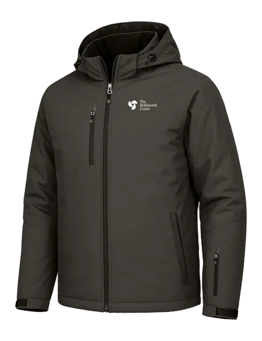 Cold Weather Vortex Dark Grey/ Black Waterproof 3-in-1 Jacket with Detachable Hood w/Holdsworth Center Logo