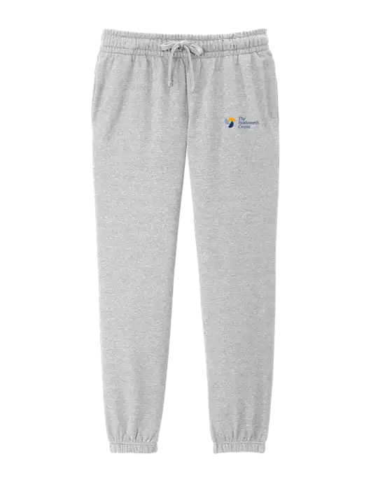 District Womens Light Heather Grey Fleece Sweatpants w/Holdsworth Center Logo