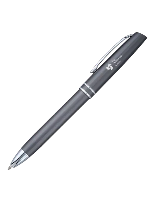 Gunmetal Anguilla Black Ink Pen w/Holdsworth Center Logo