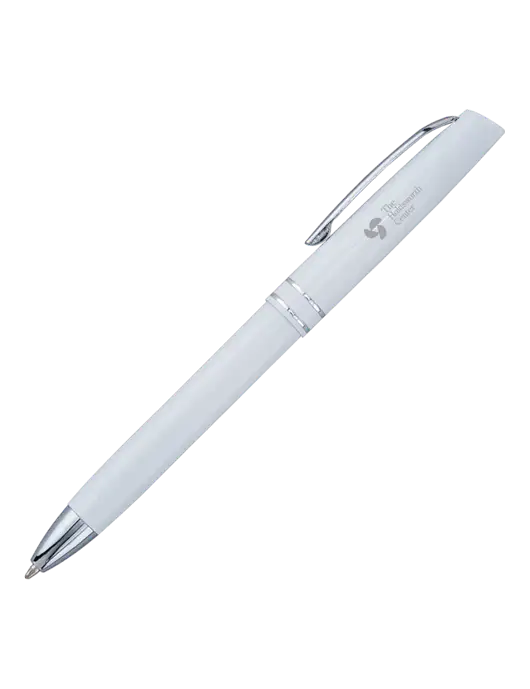 White Anguilla Black Ink Pen w/Holdsworth Center Logo