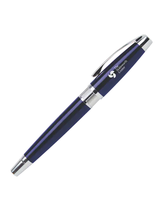 Masscotti Navy Rollerball Pen - Black Ink w/Holdsworth Center Logo