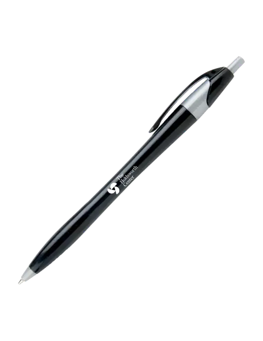 Novella Black/Silver Corporate Pen - Blue Ink w/Holdsworth Center Logo