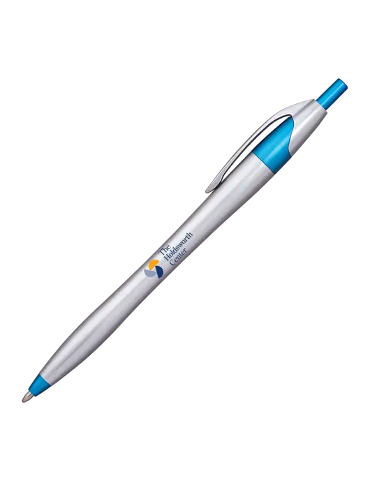Novella Sapphire/Chrome Bright Pen - Blue Ink w/Holdsworth Center Logo