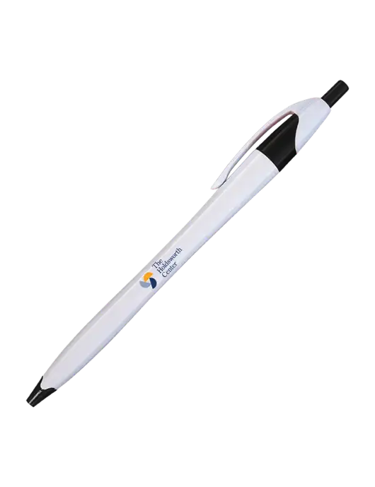 Novella White/Black Classic Pen - Blue Ink w/Holdsworth Center Logo