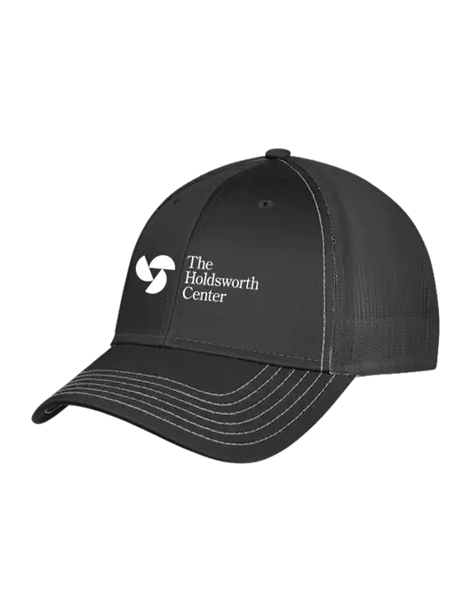 Charcoal Grey Mesh Trucker Cap Snap Back w/Holdsworth Center Logo