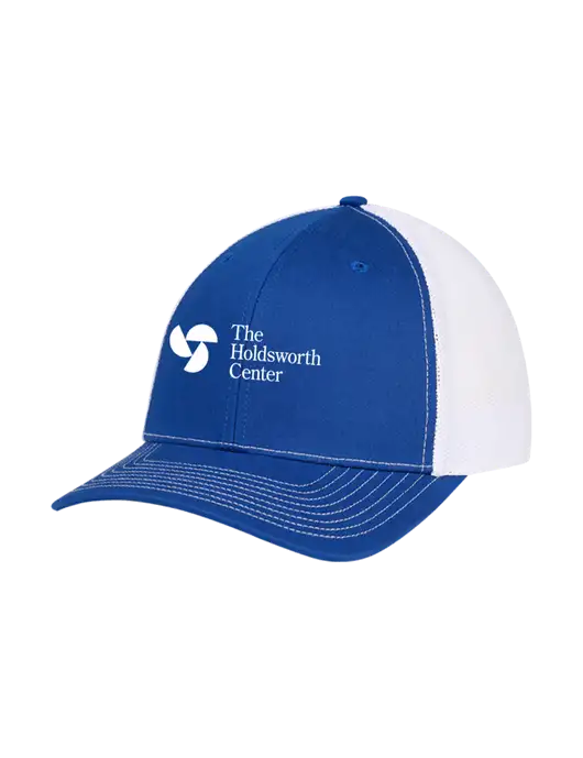 Richardson Adjustable Snapback Original 112 Trucker Cap Royal w/White Mesh w/Holdsworth Center Logo