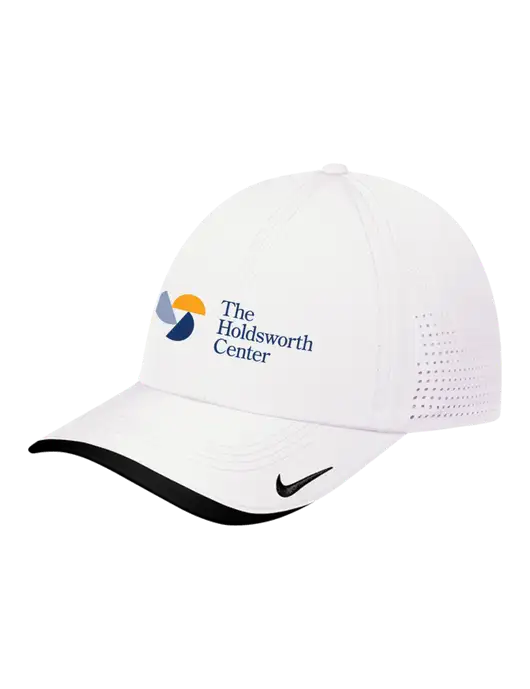 Nike White/Black Dri-FIT Perforated Performance Cap w/Holdsworth Center Logo