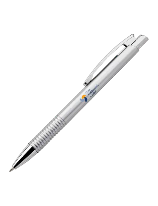 Malay Silver Ballpoint Pen - Blue Ink w/Holdsworth Center Logo