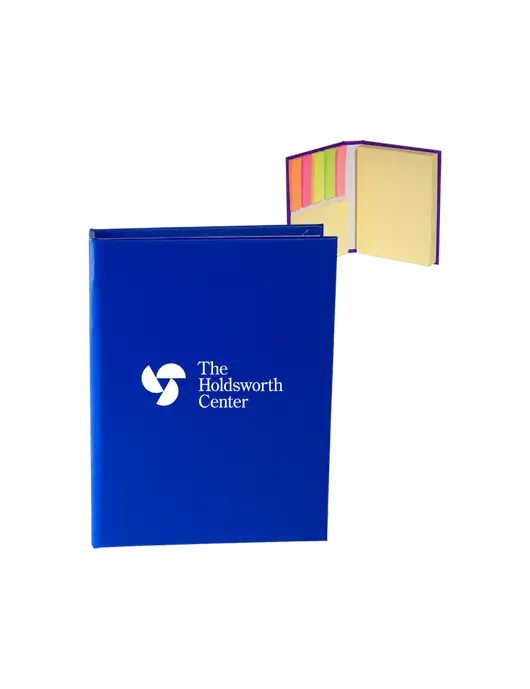 Dark Royal Blue Sticky Book Folio, 3.125 x 4.125 w/Holdsworth Center Logo
