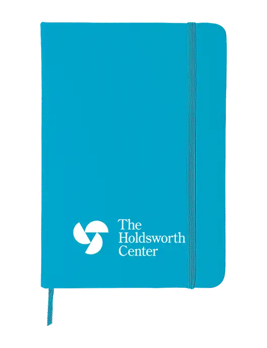Light Blue Comfort Touch Bound Journal 5" X 7" w/Holdsworth Center Logo