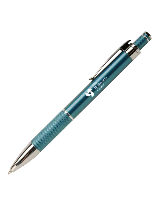 Diamond Etched Teal Pen - Black Ink w/Holdsworth Center Logo