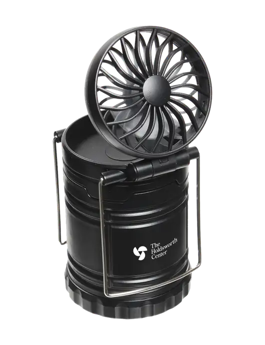 Black Retro Lantern with Fan w/Holdsworth Center Logo