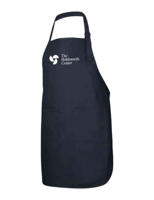 Full-Length Black Apron With Pockets w/Holdsworth Center Logo