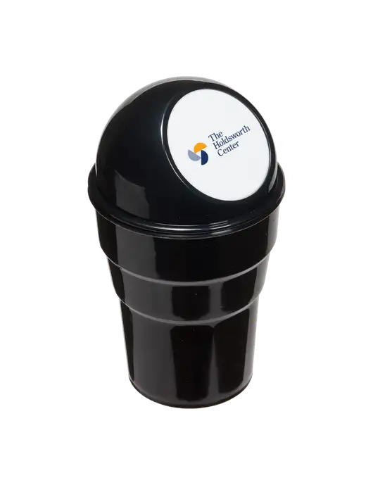Black Car Cup Holder Trash Can w/Holdsworth Center Logo