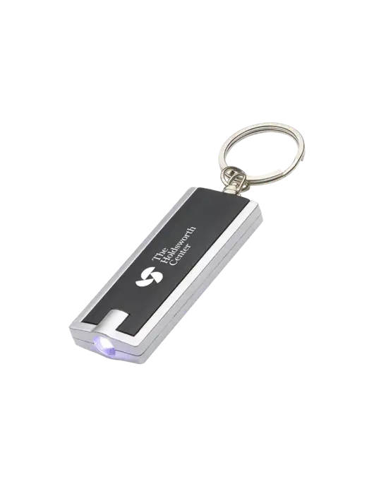 Simple Touch Black LED Keychain w/Holdsworth Center Logo