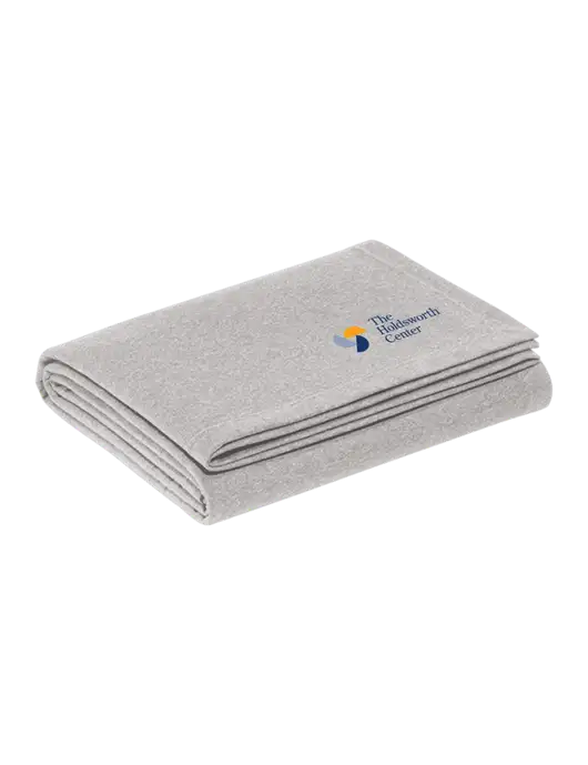 Recycled Light Heather Grey Blanket w/Holdsworth Center Logo