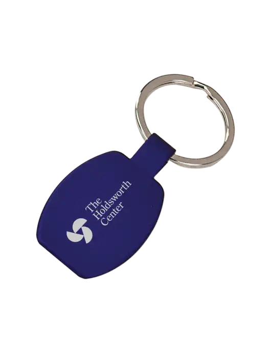 Royal Laserable Rounded Rectangle Keychain w/Holdsworth Center Logo