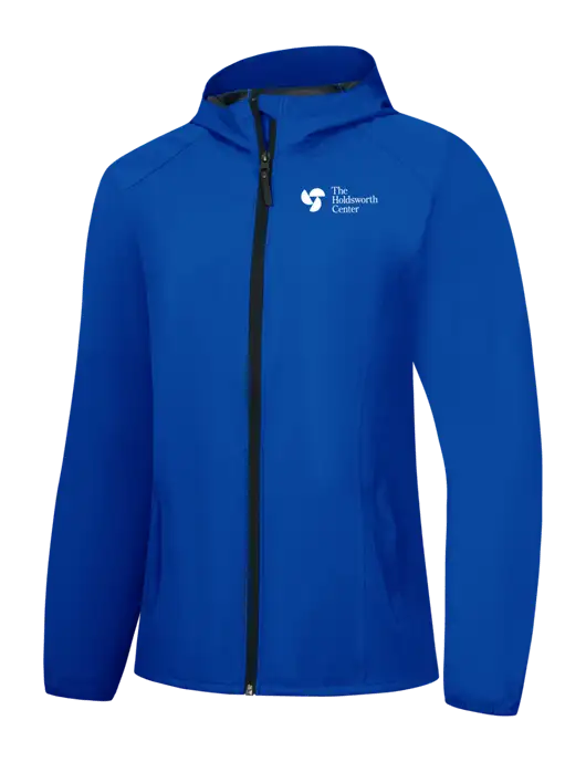 Womens Royal Essential Rain Jacket w/Holdsworth Center Logo