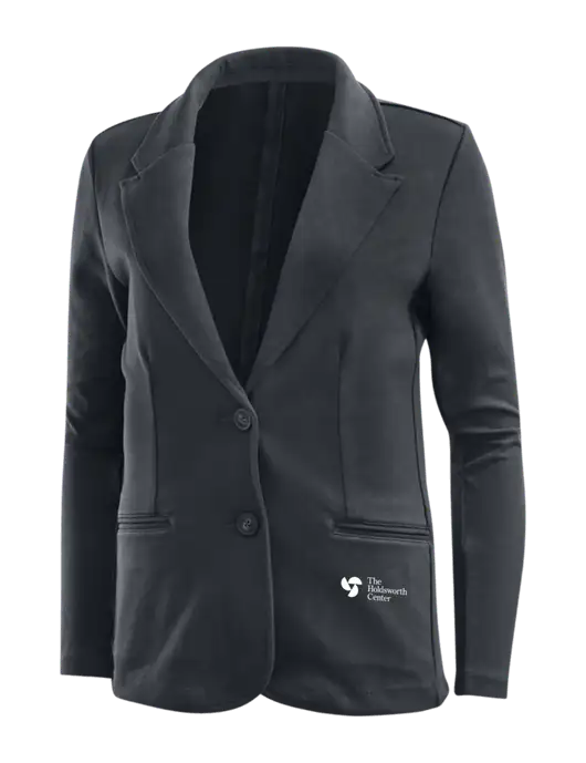 Charcoal Grey Womens Knit Blazer w/Holdsworth Center Logo