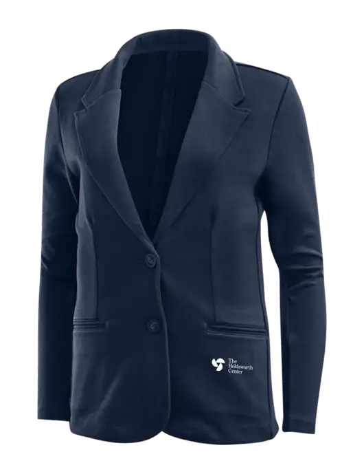 Deep Navy Womens Knit Blazer w/Holdsworth Center Logo