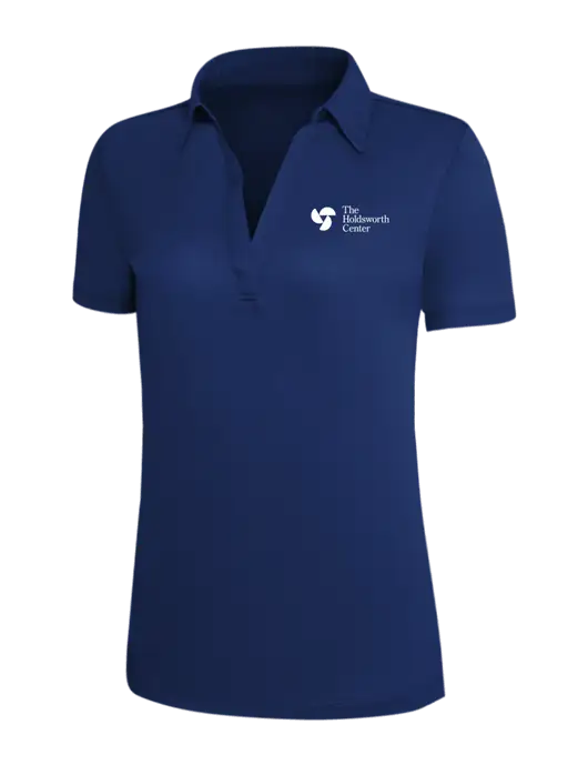 Dark Royal Silk Touch Womens Performance Polo w/Holdsworth Center Logo