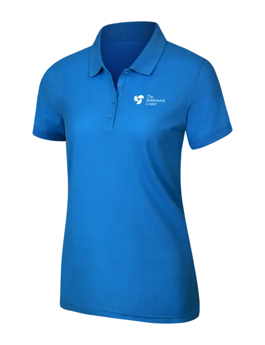 Light Royal Blue Womens Core Classic Pique Polo w/Holdsworth Center Logo