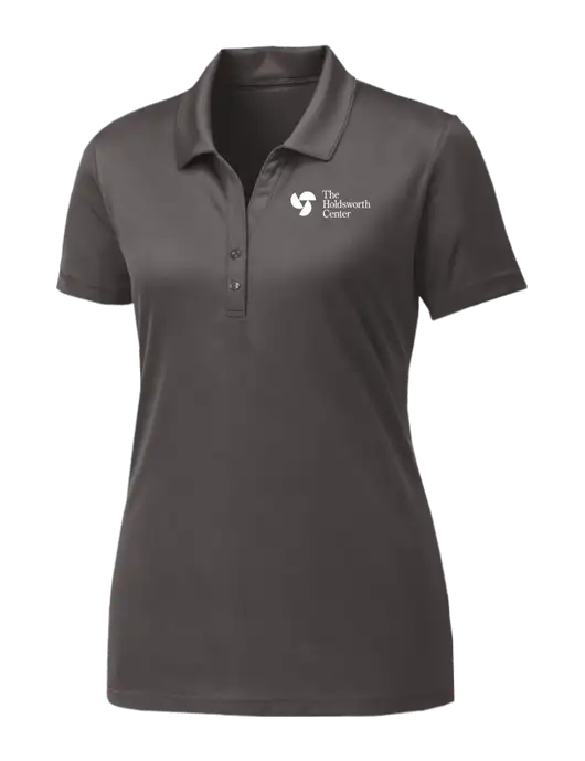Womens Dark Grey PosiCharge Competitor Polo w/Holdsworth Center Logo