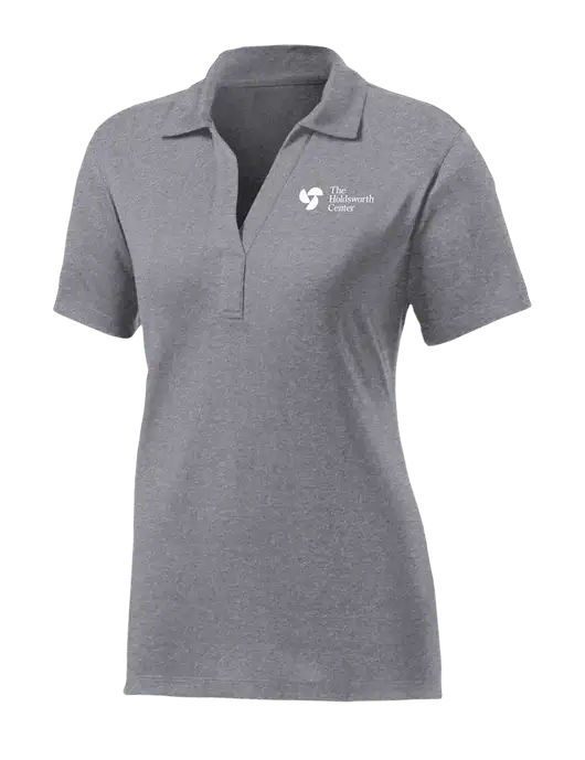 Womens Medium Grey Heather Contender Polo w/Holdsworth Center Logo