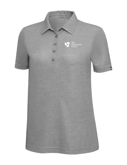 TravisMathew Grey Heather Womens Oceanside Polo w/Holdsworth Center Logo