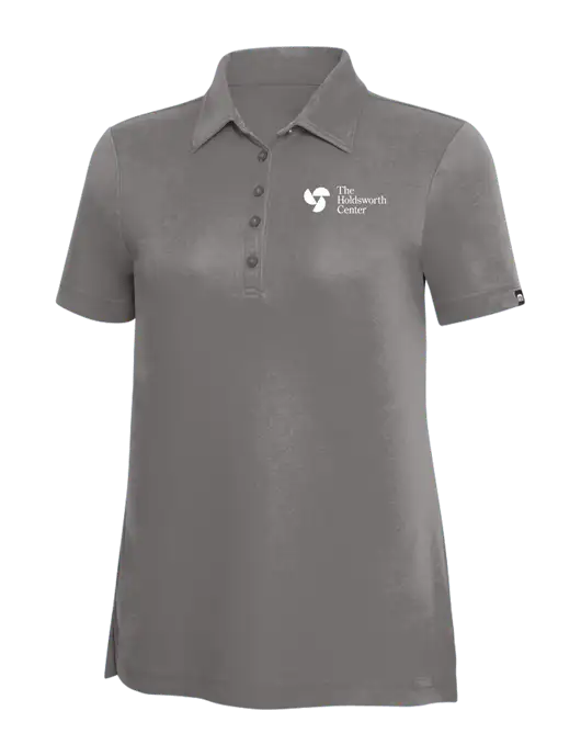 TravisMathew Grey Solid Womens Oceanside Polo w/Holdsworth Center Logo