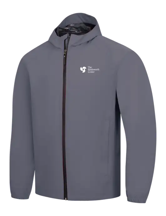 Dark Grey Essential Rain Jacket w/Holdsworth Center Logo