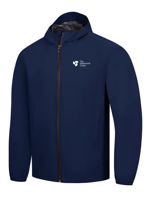 Navy Essential Rain Jacket w/Holdsworth Center Logo