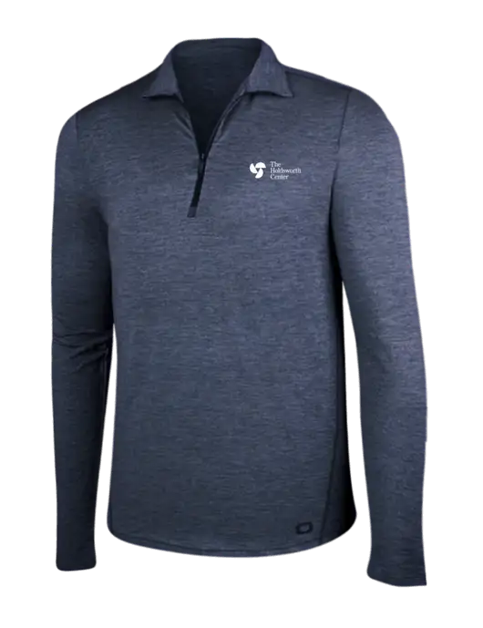 OGIO Blue Indigo Heather Endurance Force 1/4 Zip w/Holdsworth Center Logo