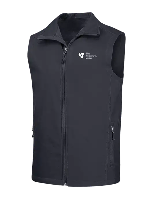 Dark Grey Core Soft Shell Vest w/Holdsworth Center Logo