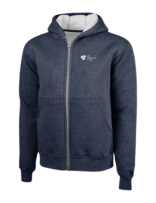 Cornerstone Navy Heavyweight Sherpa Lined Hooded Fleece Jacket w/Holdsworth Center Logo