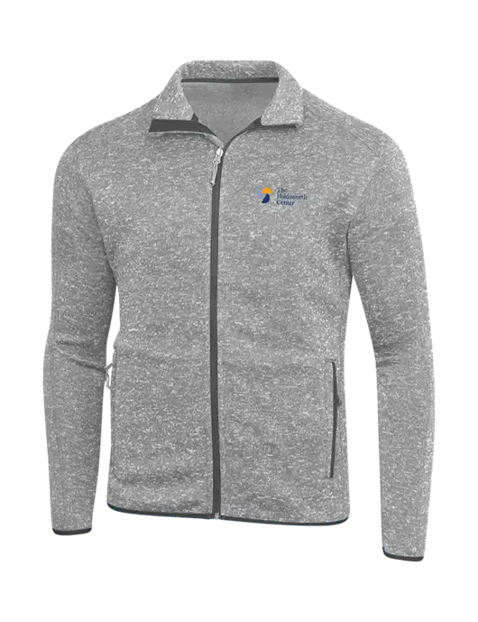 Grey Heather Sweater Fleece Jacket w/Holdsworth Center Logo